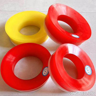 Komponen Pompa Lumpur Piston PU Karet Merah AH000004050200 Tekanan Menengah